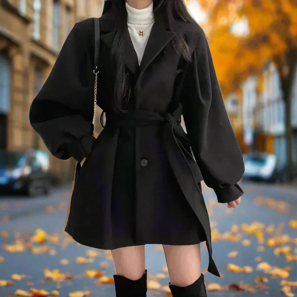 Mystie Lange Abrigo Trench para Mujer con Cinturón – Elegancia Atemporal