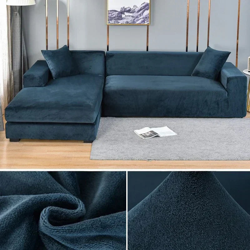 Samtlux – Velvet stretch sofa cover non-slip – style & protection at home