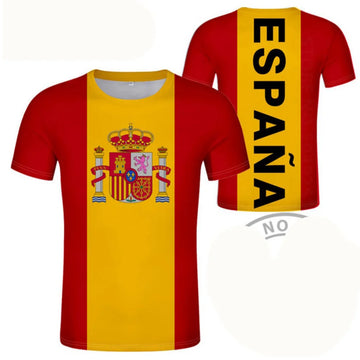 Spain Football Jersey 3D Proud of Spanish Emblem Graphic T Shirt for Men Clothing Espana Soccer Club T-shirt Man Gym Sports Tops VestraGear