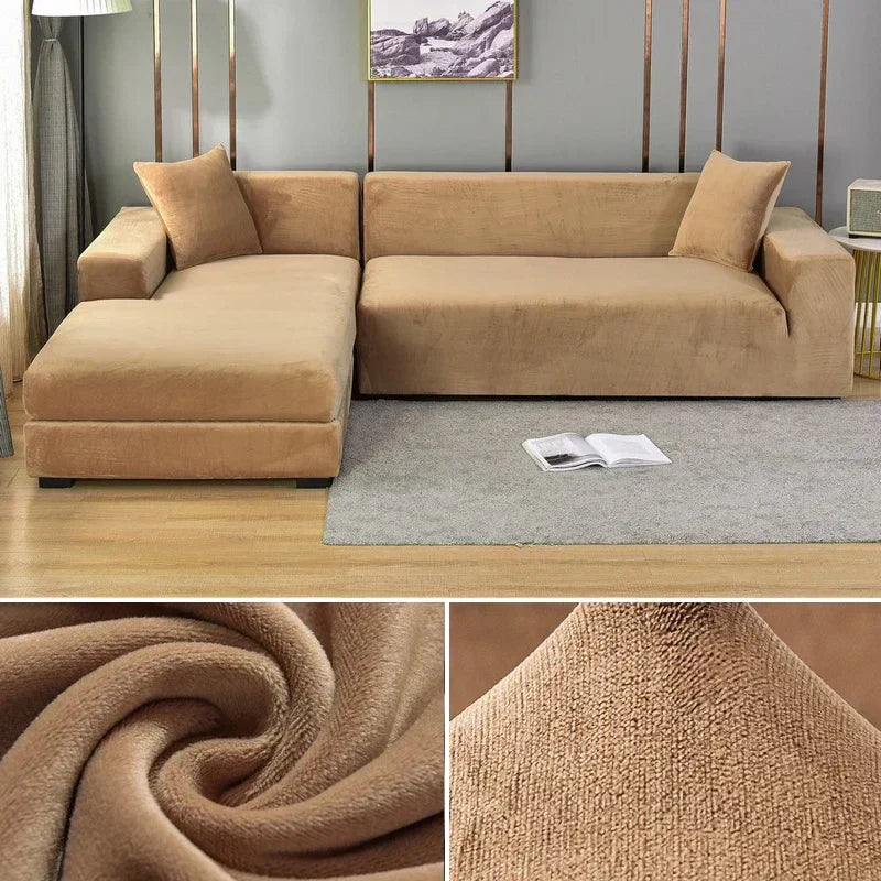 Samtlux – Velvet stretch sofa cover non-slip – style & protection at home