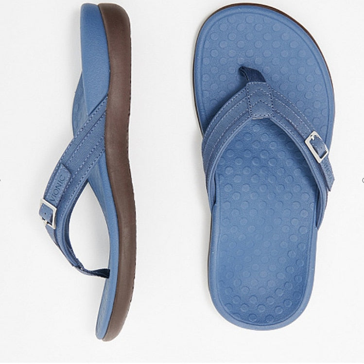 Dames teenslippers – comfortabele zomersandalen met voetbed en verstelbare band