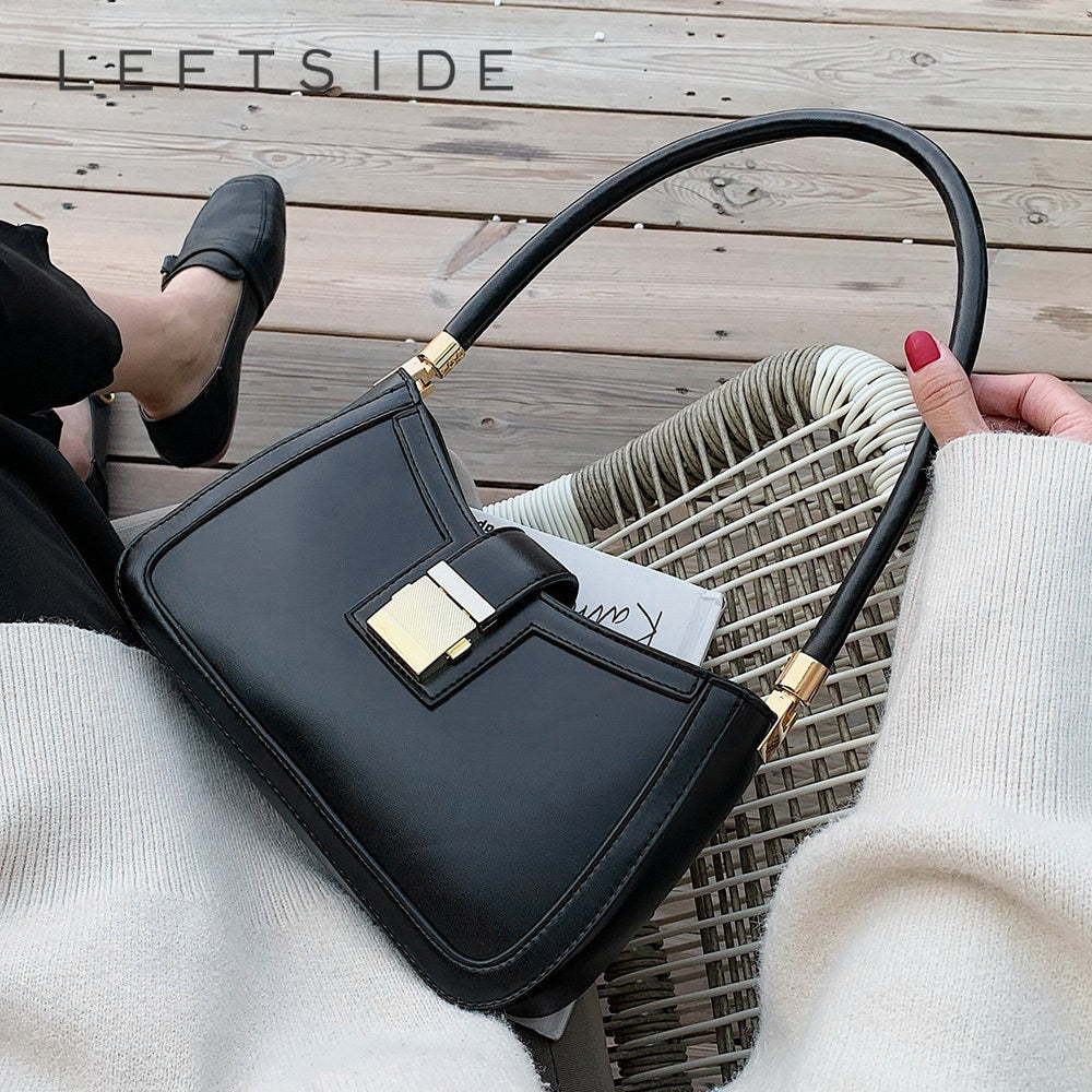 Revalki Emma - Black Leather Shoulder Bag