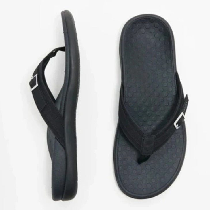 Dames teenslippers – comfortabele zomersandalen met voetbed en verstelbare band