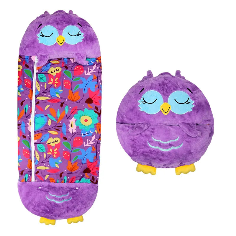 MagicalCuddle 2-en-1 Saco de durmir e peluche – Para nenos de 3 a 8 anos
