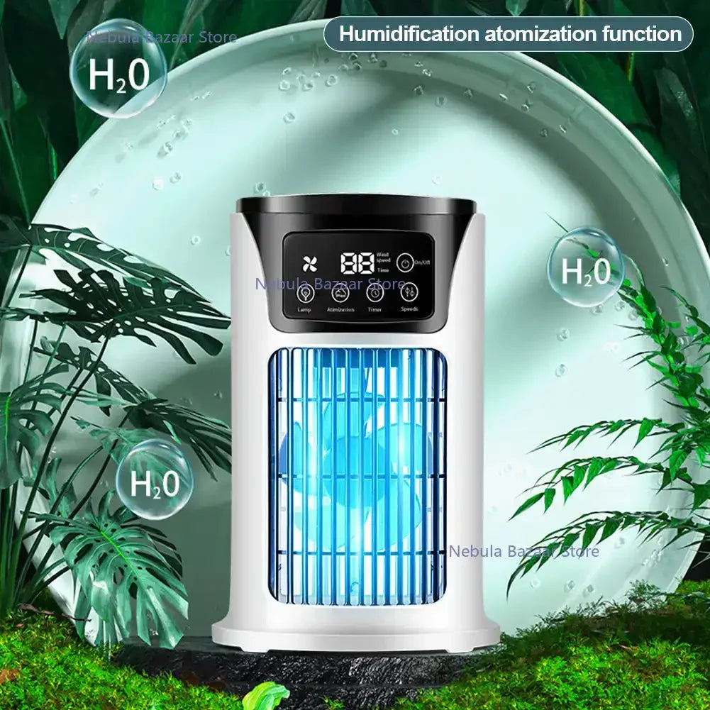 AirPure Mini – Compacto 3-en-1 Refrixerador de aire con USB e deseño silencioso