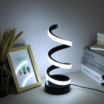 FlexiGlow moderna lámpada de escritorio en forma de S - iluminación elegante para oficina
