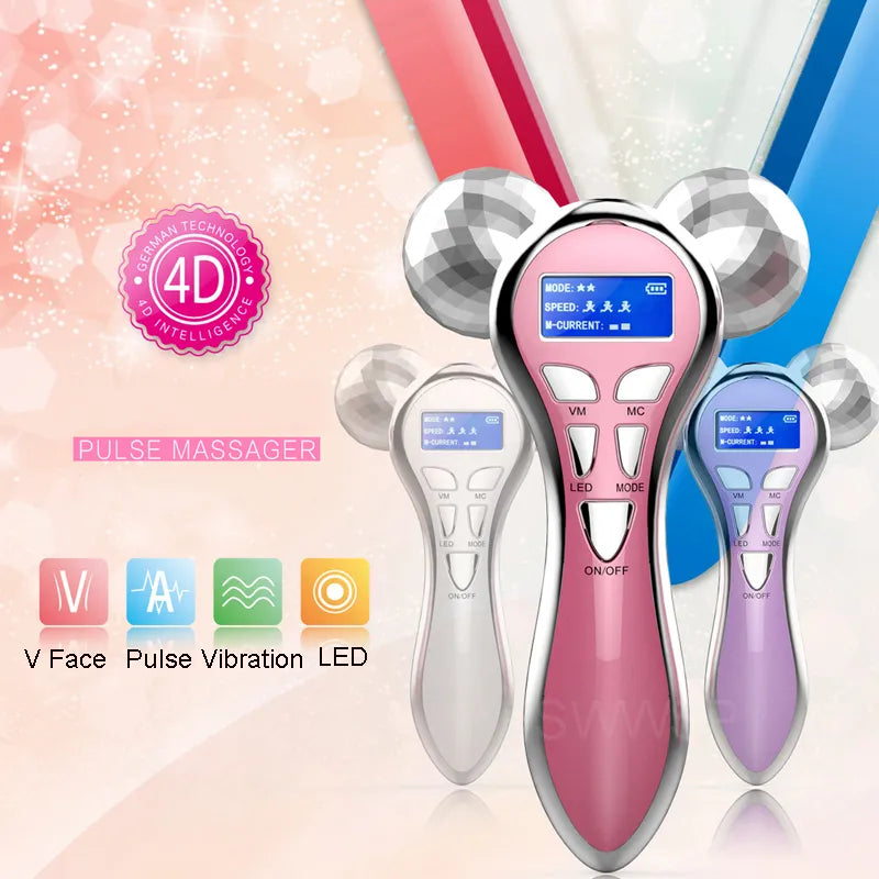 Rodillo de masaxe facial Melzano 4D Microcorrente