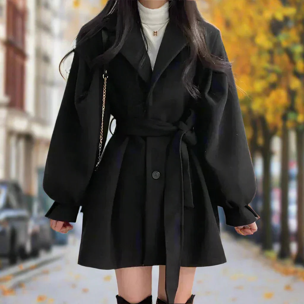 Mystie Lange Abrigo Trench para Mujer con Cinturón – Elegancia Atemporal