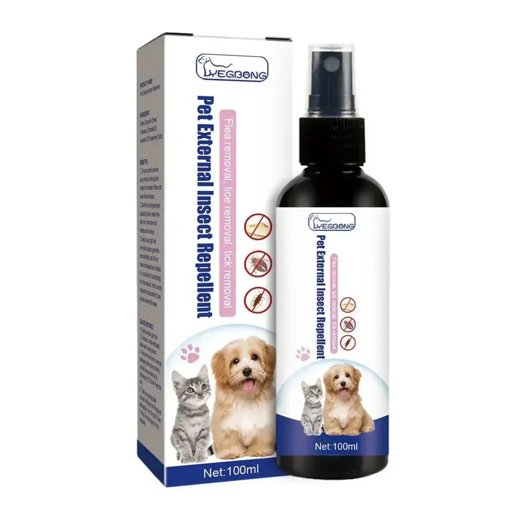 Haustier Insektenspray – 100 ml Pflegespray mit Pflanzenextrakten für Hunde & Katzen Bolendo