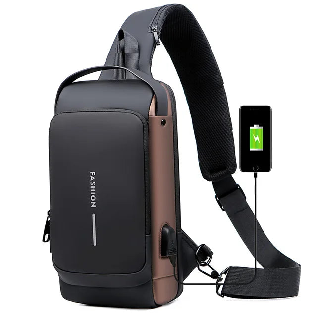 Revalki James | USB anti-theft shoulder bag for travel and sports