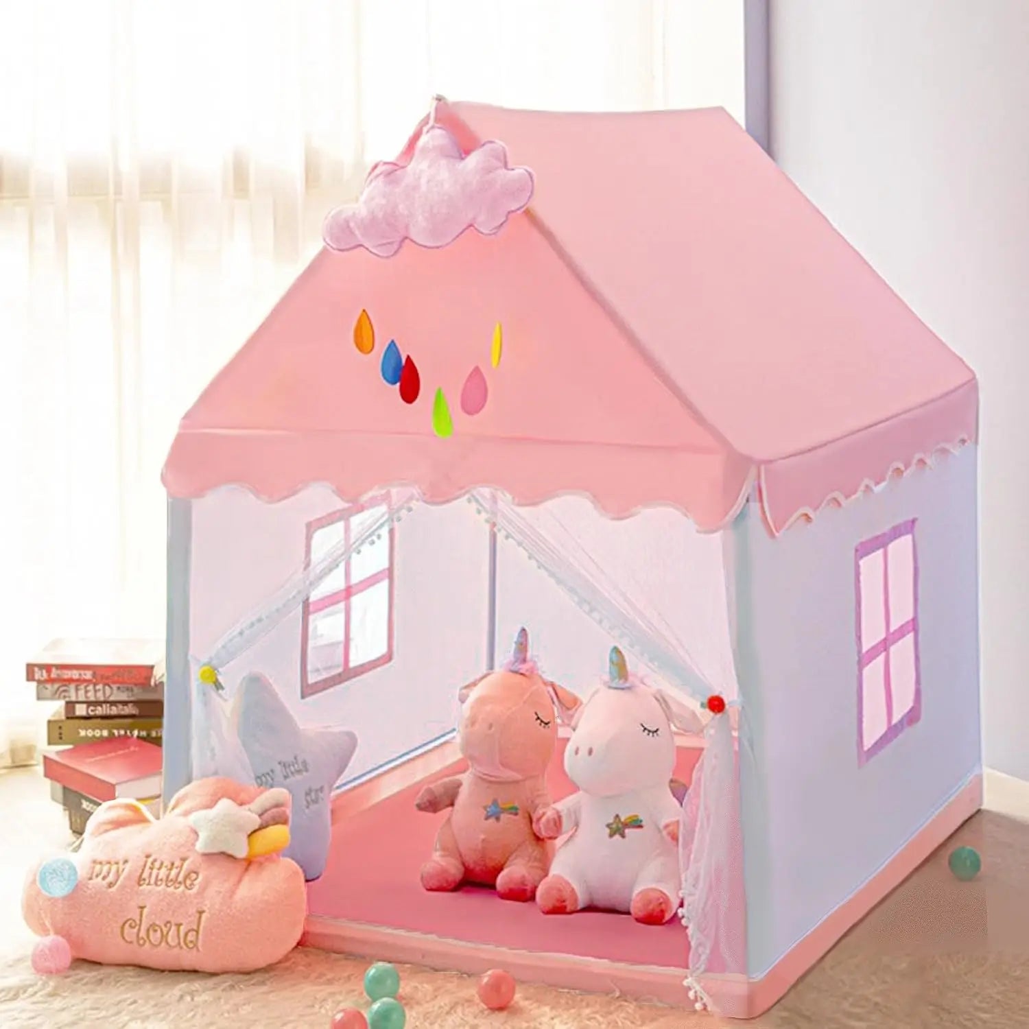 Tienda de Princesa BeerKid Rosada – Tienda Infantil para Interior y Exterior