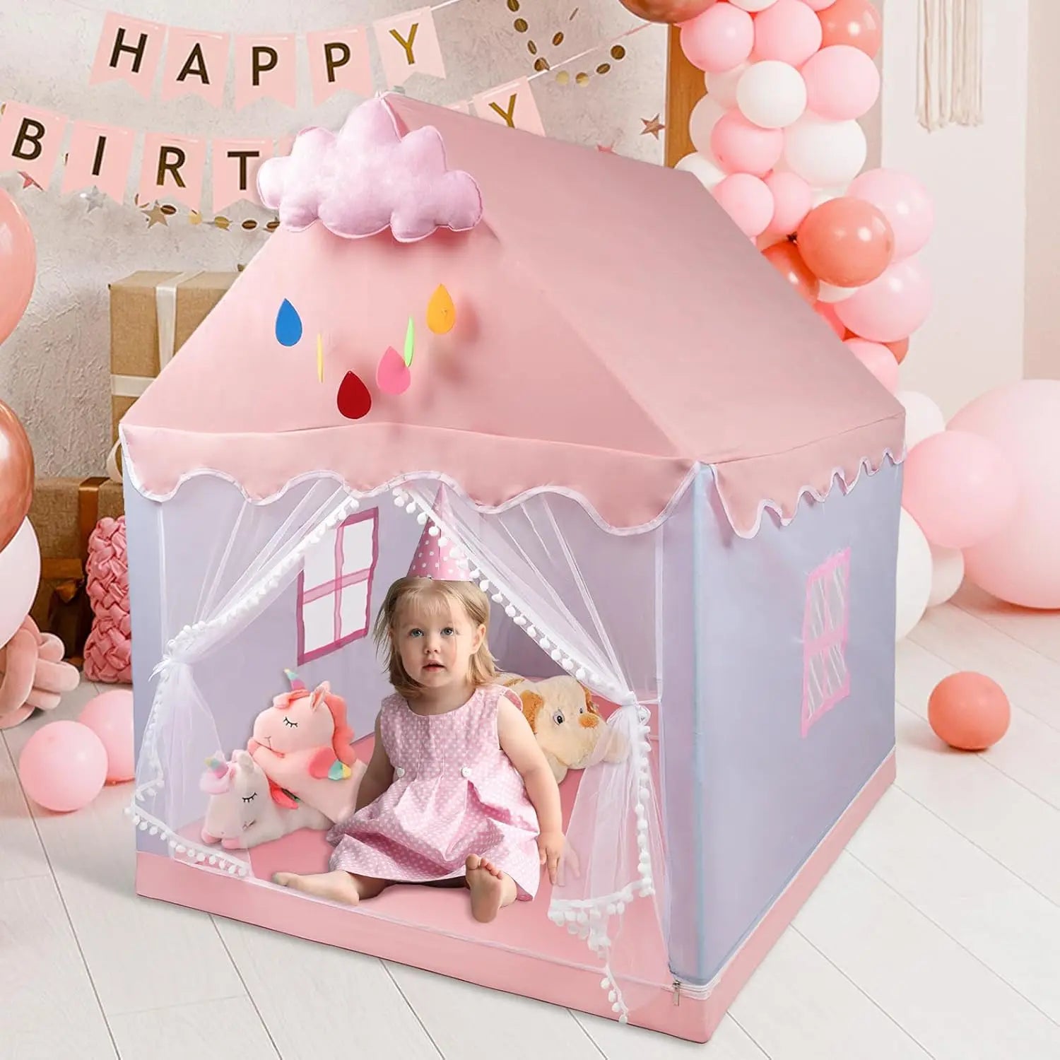 Tienda de Princesa BeerKid Rosada – Tienda Infantil para Interior y Exterior