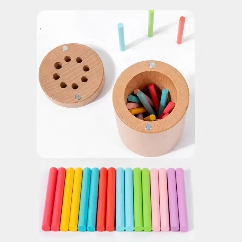 Montessori Holzstabturm – Pädagogisches Geschicklichkeitsspiel für Kinder