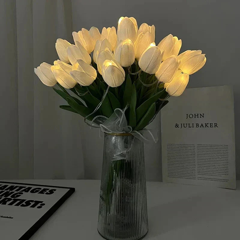 TulipGlow – Làmpada de nit LED portàtil de tulipes amb llum càlida – Decorativa