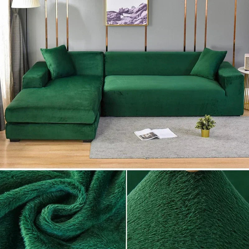 Samtlux – Velvet stretch sofa cover non-slip – style & protection at home