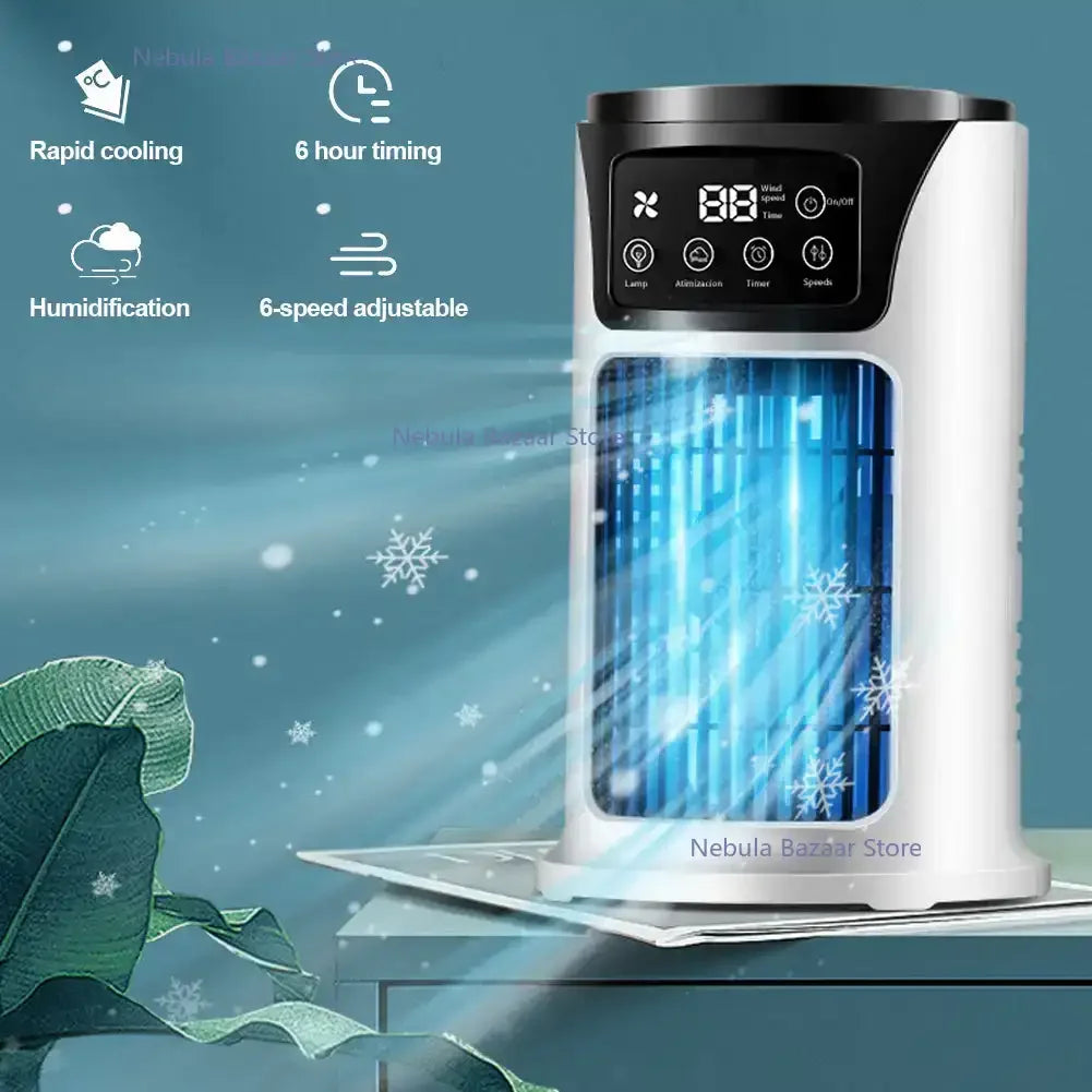 AirPure Mini – Compacto 3-en-1 Refrixerador de aire con USB e deseño silencioso
