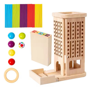 Montessori Holzstabturm – Pädagogisches Geschicklichkeitsspiel für Kinder