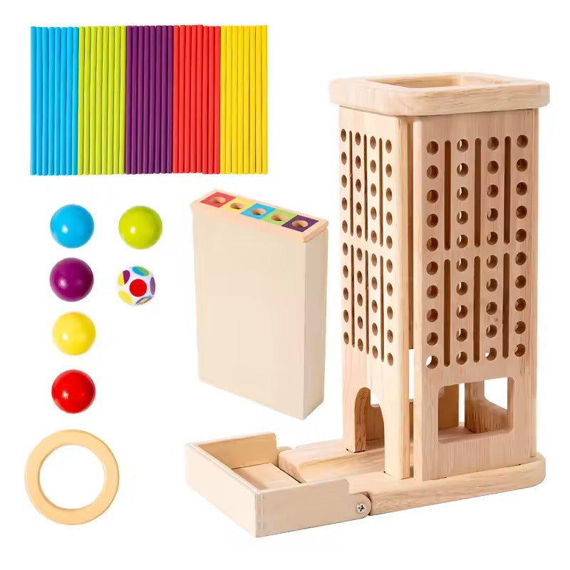 Montessori Holzstabturm – Pädagogisches Geschicklichkeitsspiel für Kinder