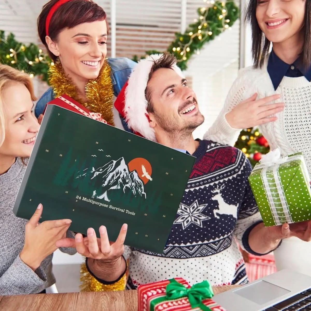Outdoor Adventskalender – 24-teiliges Survival-Set mit kompaktem Zubehör Bolendo