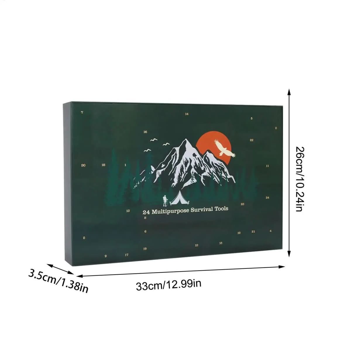 Outdoor Adventskalender – 24-teiliges Survival-Set mit kompaktem Zubehör Bolendo