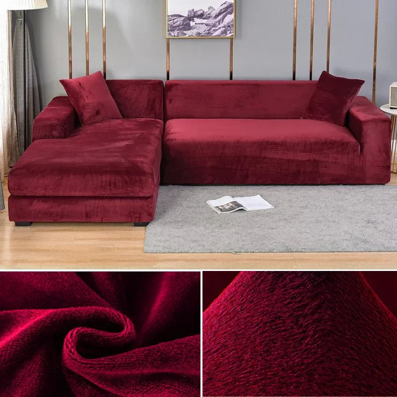 Samtlux – Velvet stretch sofa cover non-slip – style & protection at home