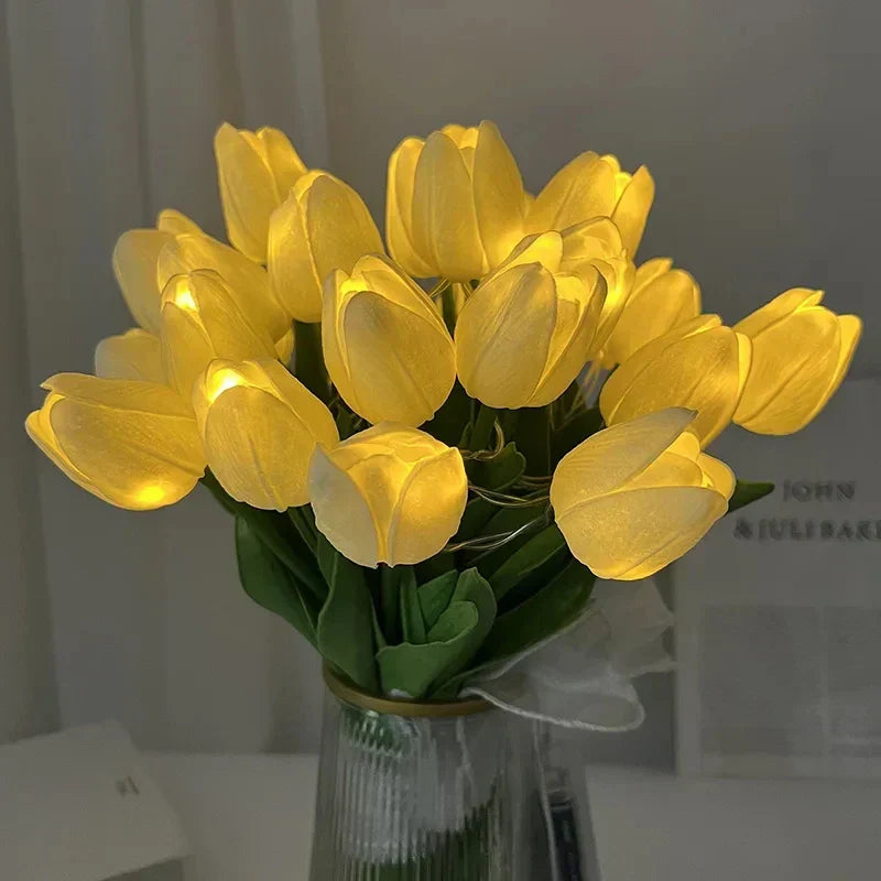 TulipGlow – Làmpada de nit LED portàtil de tulipes amb llum càlida – Decorativa