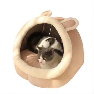 Caseta plegable para gatos – Cama tipo tienda cómoda para gato o perro pequeño