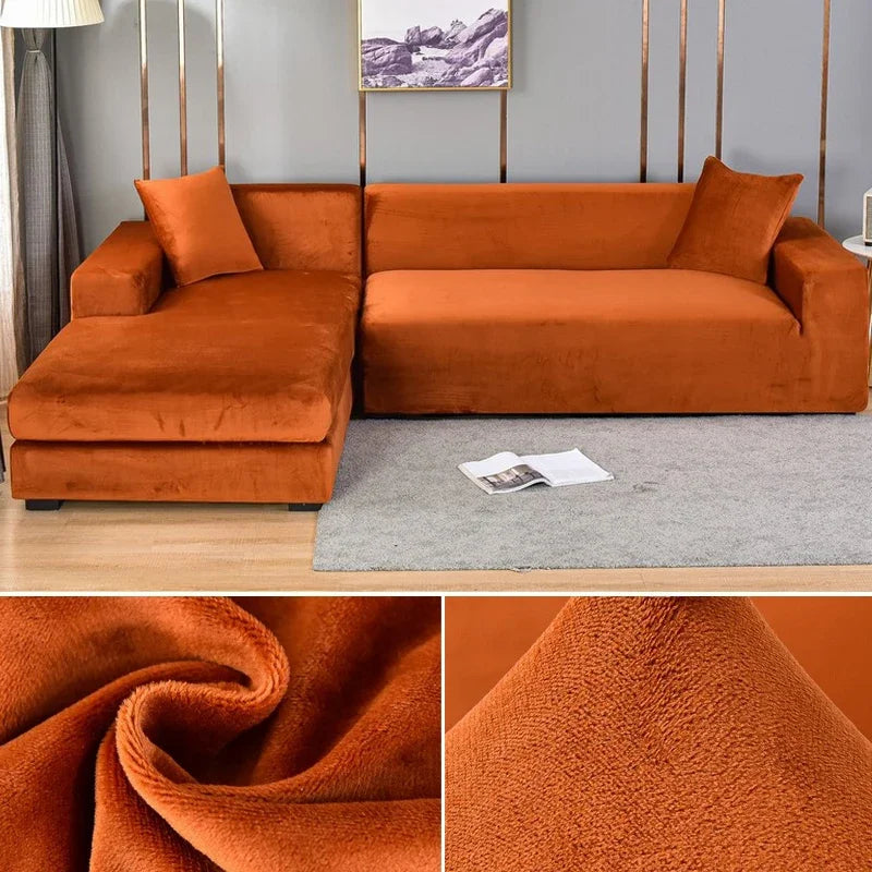 Samtlux – Velvet stretch sofa cover non-slip – style & protection at home