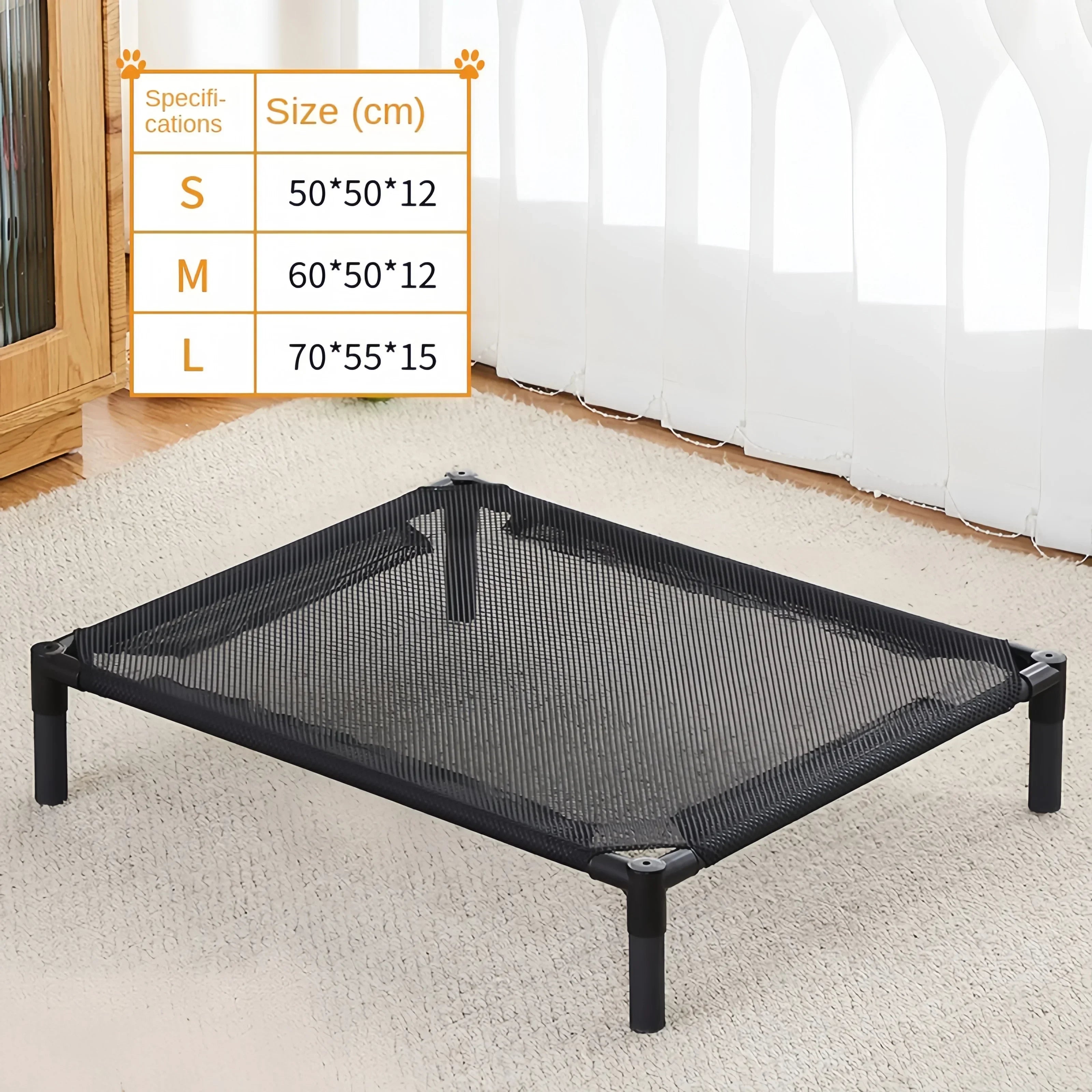 Cama Elevada Plegable para Mascotas – Cama Portátil para Gatos y Perros