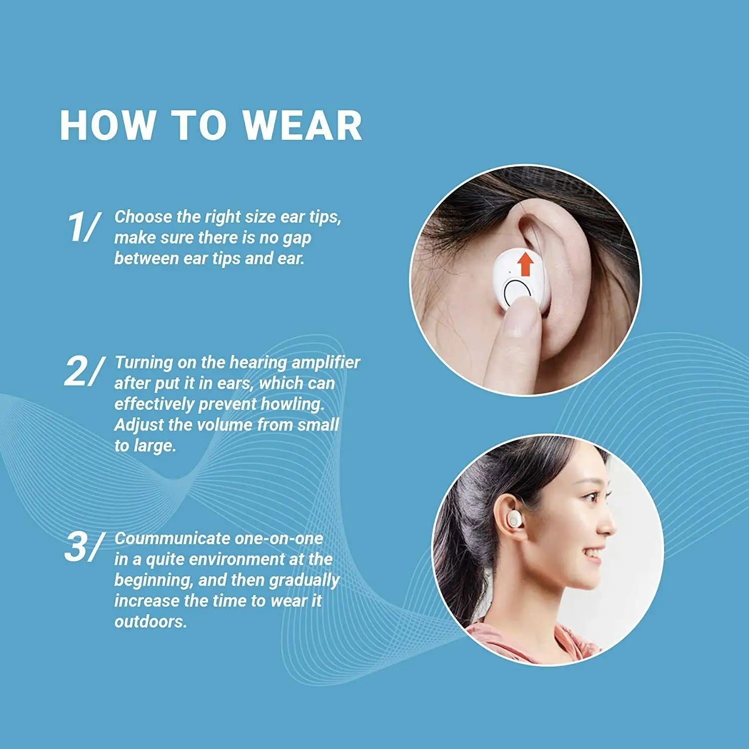 Audionex – audífono Bluetooth con control por app – uso diario