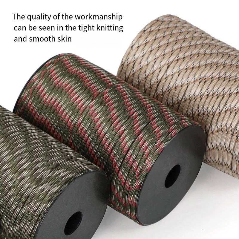 100m Norvo Survival Paracord – 9-Kern Militaire 550 Paracord Touw voor Outdoor & Handwerk Vestragear