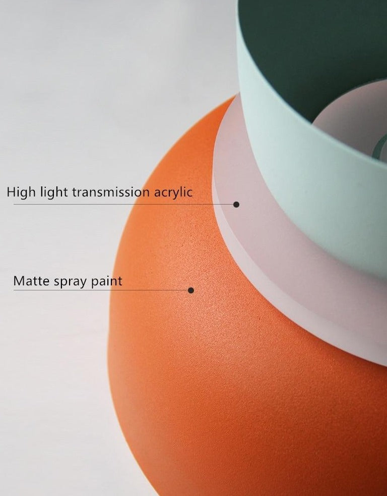 Liora Lights – Halo LED Hanglamp met Acrylschijf, kleurrijk design