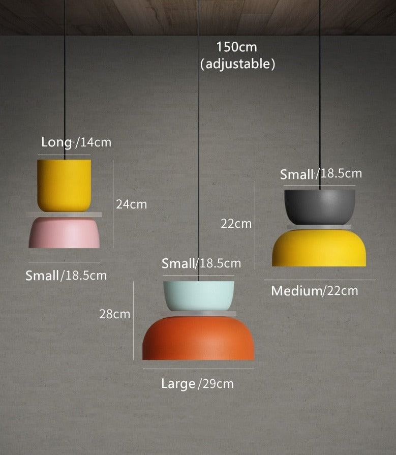 Liora Lights – Halo LED Hanglamp met Acrylschijf, kleurrijk design