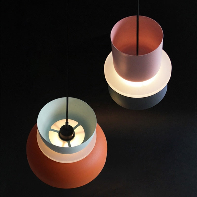 Liora Lights – Halo LED Hanglamp met Acrylschijf, kleurrijk design