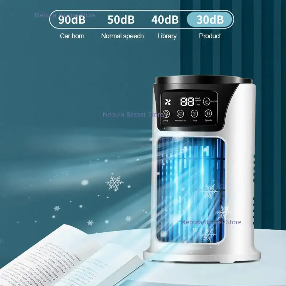 AirPure Mini – Compacto 3-en-1 Refrixerador de aire con USB e deseño silencioso