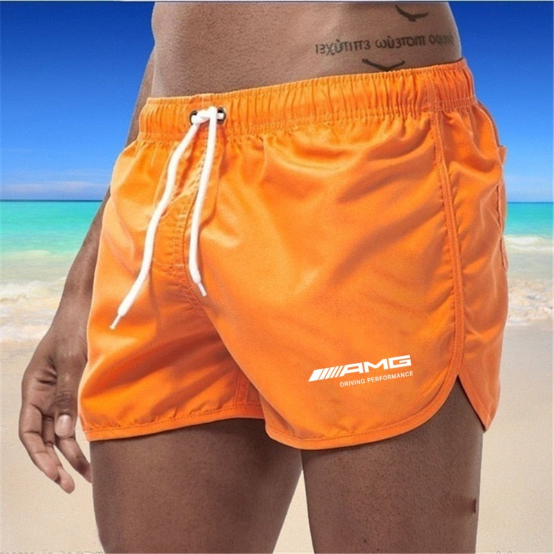 Herren Badeshorts – schnell trocknende Shorts mit Kordelzug und leichtem Schnitt  