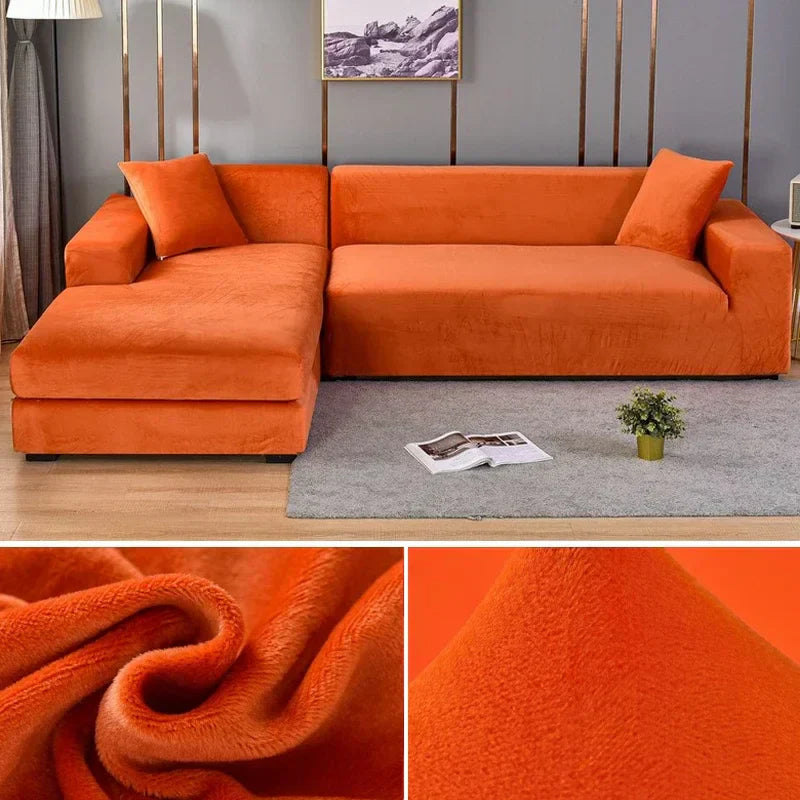 Samtlux – Velvet stretch sofa cover non-slip – style & protection at home