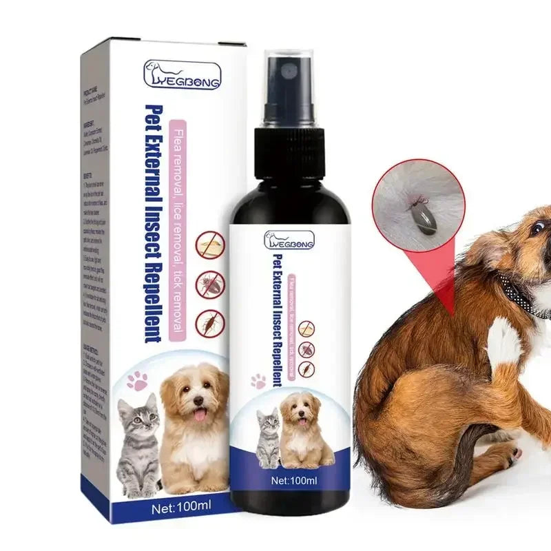 Haustier Insektenspray – 100 ml Pflegespray mit Pflanzenextrakten für Hunde & Katzen Bolendo