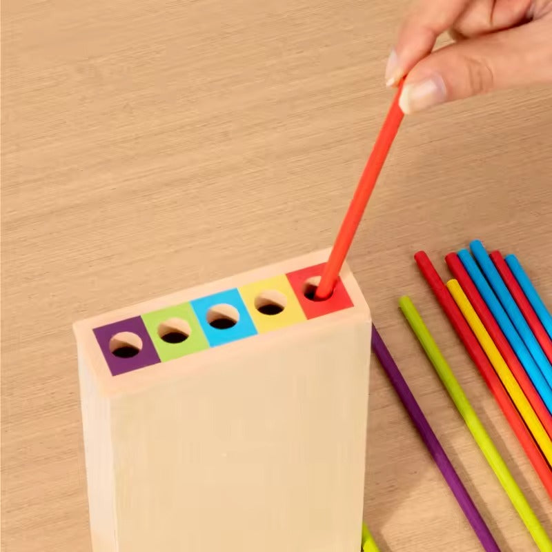 Montessori Holzstabturm – Pädagogisches Geschicklichkeitsspiel für Kinder