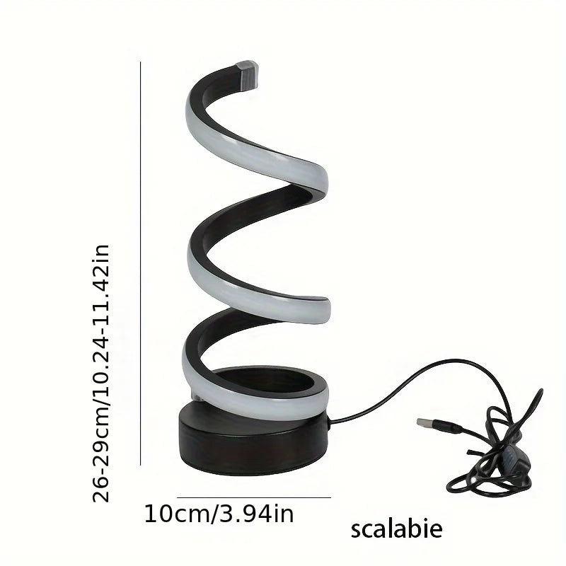 FlexiGlow moderna lámpada de escritorio en forma de S - iluminación elegante para oficina