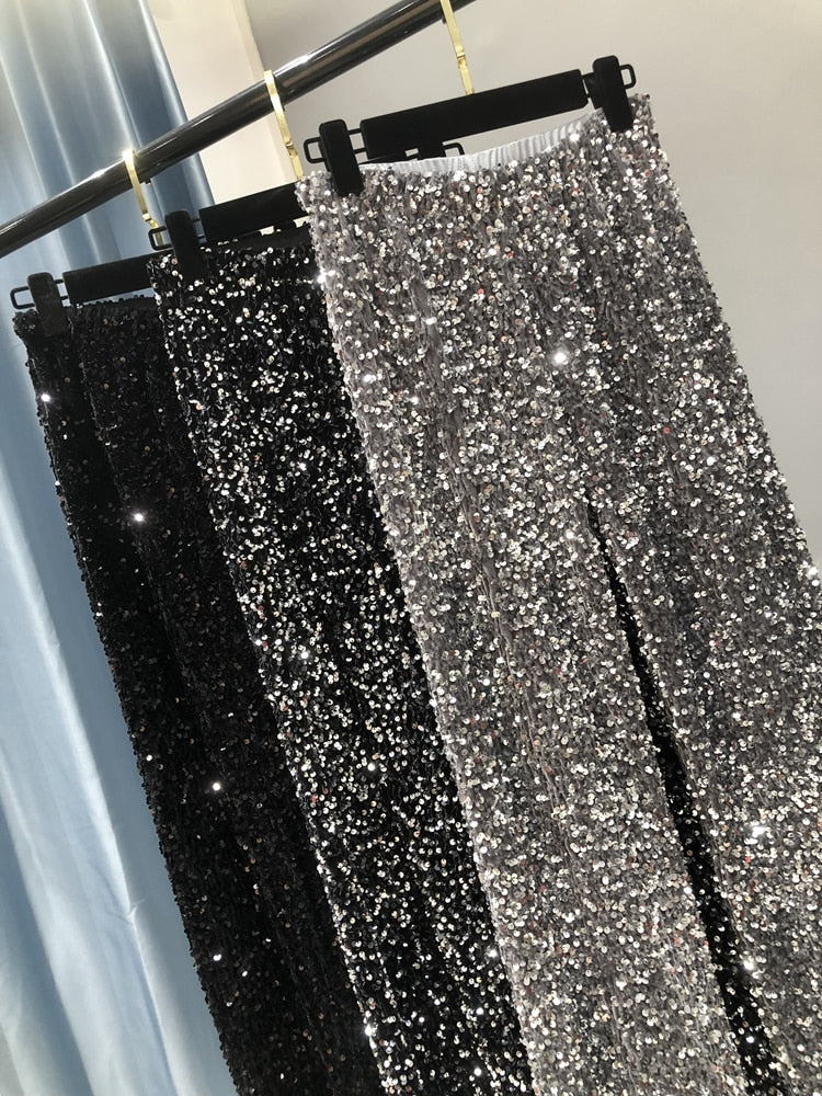 Tanya Broek | Losse Glitter Broek voor Glamoureuze en Comfortabele Looks