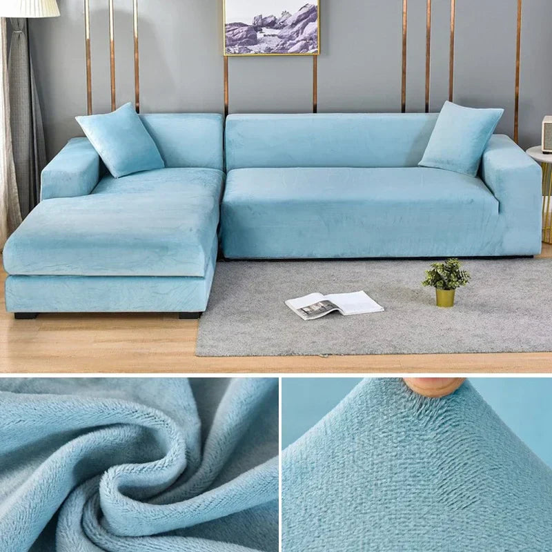 Samtlux – Velvet stretch sofa cover non-slip – style & protection at home