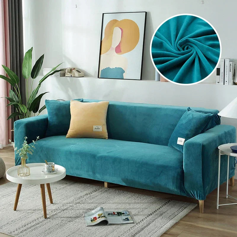Samtlux – Velvet stretch sofa cover non-slip – style & protection at home