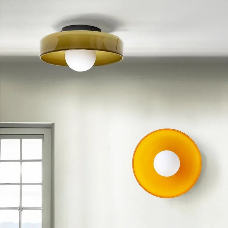 Culina – Ronde flush plafondlamp – Glasdesign voor keuken & interieur