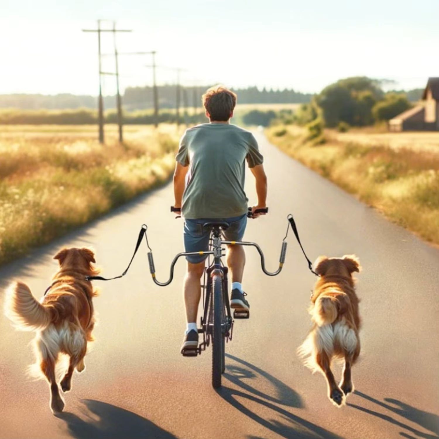 Bicycle Bar for Dog – Sturdy Bike Handle with Shock Absorption and Strap