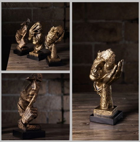 Abstracte Gouden Sculptuur "NordicLijn" – Moderne Scandinavische Decoratie Vestragear