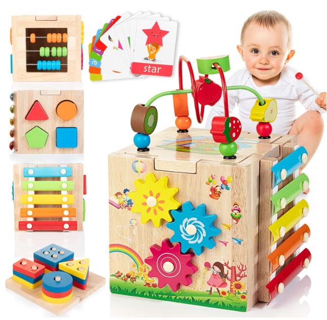 Minivivo 8 en 1 Kubus Montessori – Xoguete Educativo desde 18 Meses