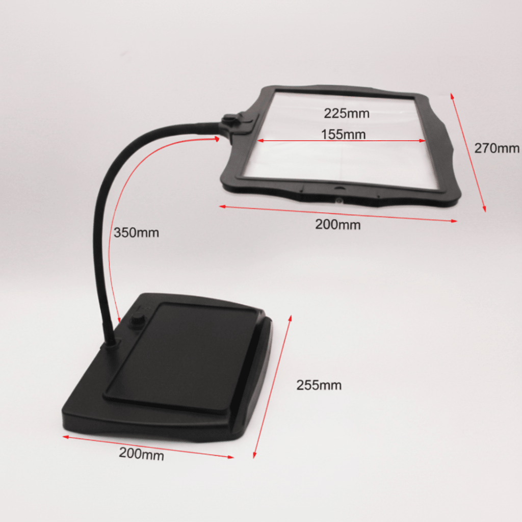 LED Vergrootlamp – Groot Vergrootglas, Handsfree Licht & Verstelbare Arm