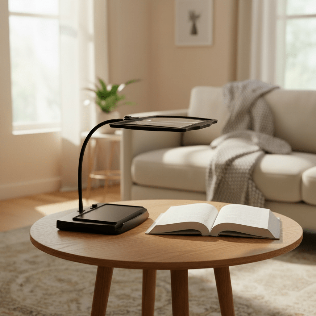 LED Vergrootlamp – Groot Vergrootglas, Handsfree Licht & Verstelbare Arm