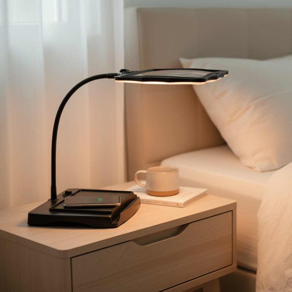 LED Vergrootlamp – Groot Vergrootglas, Handsfree Licht & Verstelbare Arm